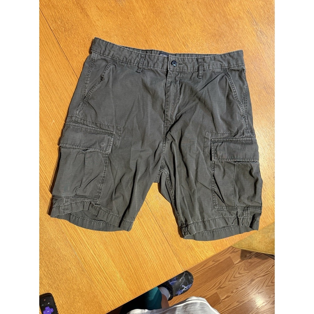 Levi's Ripstop Cargo Shorts Mens W34 Gray Cotton‎ Utility Military 9" Ripstop